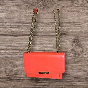 Micheal Kors Coral Handbag with Gold Chain